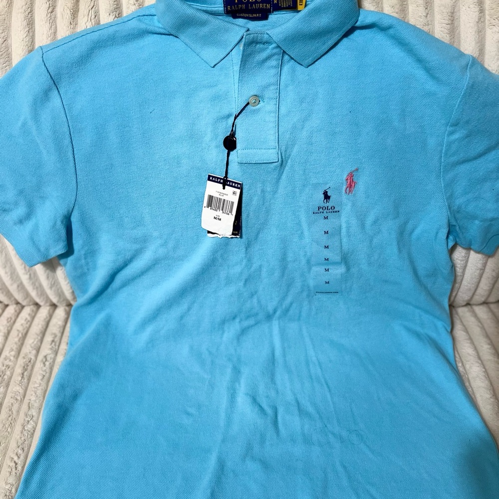 Ralph Lauren Light Blue Slim Fit Polo